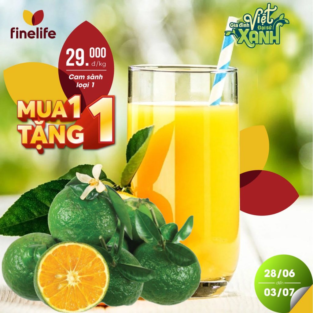S Mart Lacasa Quận 7 Chạy Chương Trình Khuyến Mãi Cam Sành tại Hệ Thống Co.op Finelife